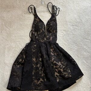 Elegant Black Lace Dress
